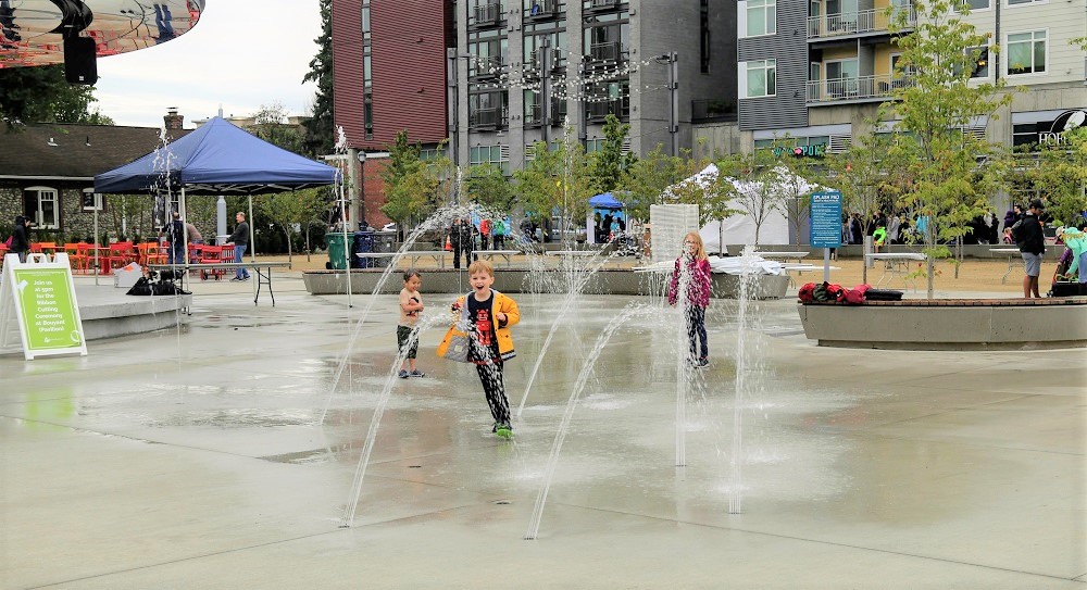 Redmond's New Downtown Park Urban Play Space Both Parents and Kids